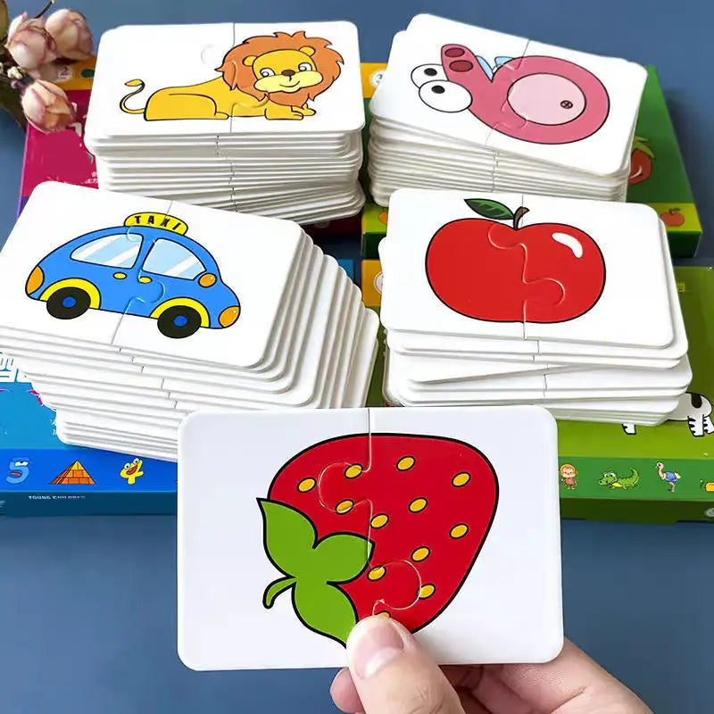 16pcs Montessori Toddler Puzzle Cards Toys For Kids