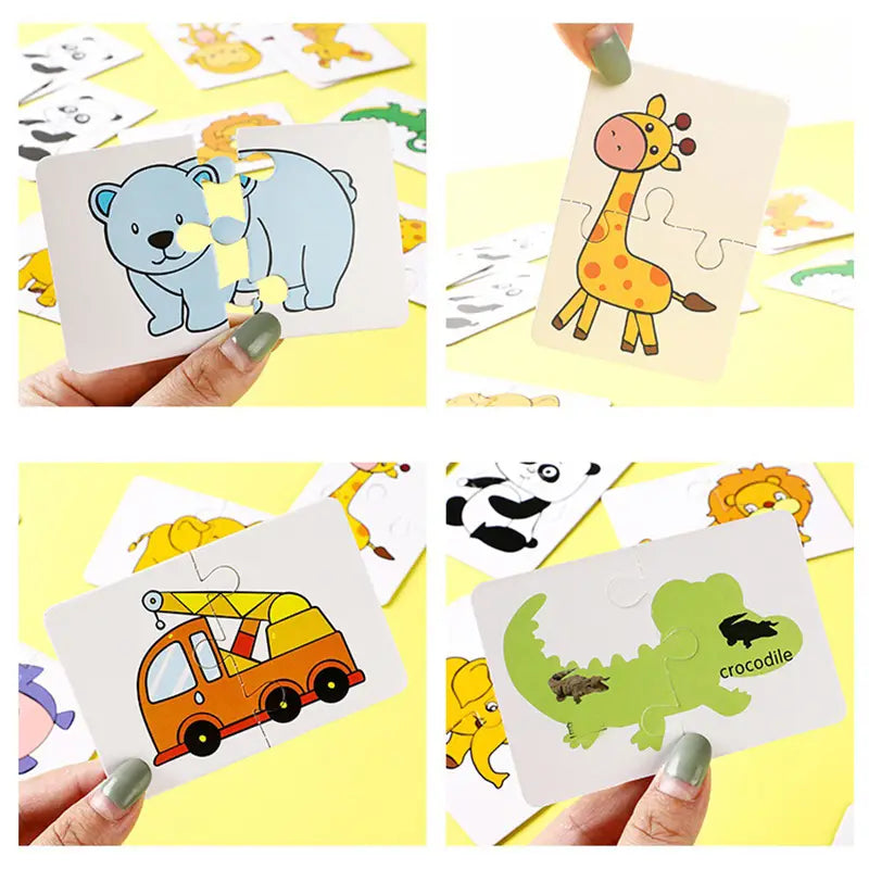 16pcs Montessori Toddler Puzzle Cards Toys For Kids