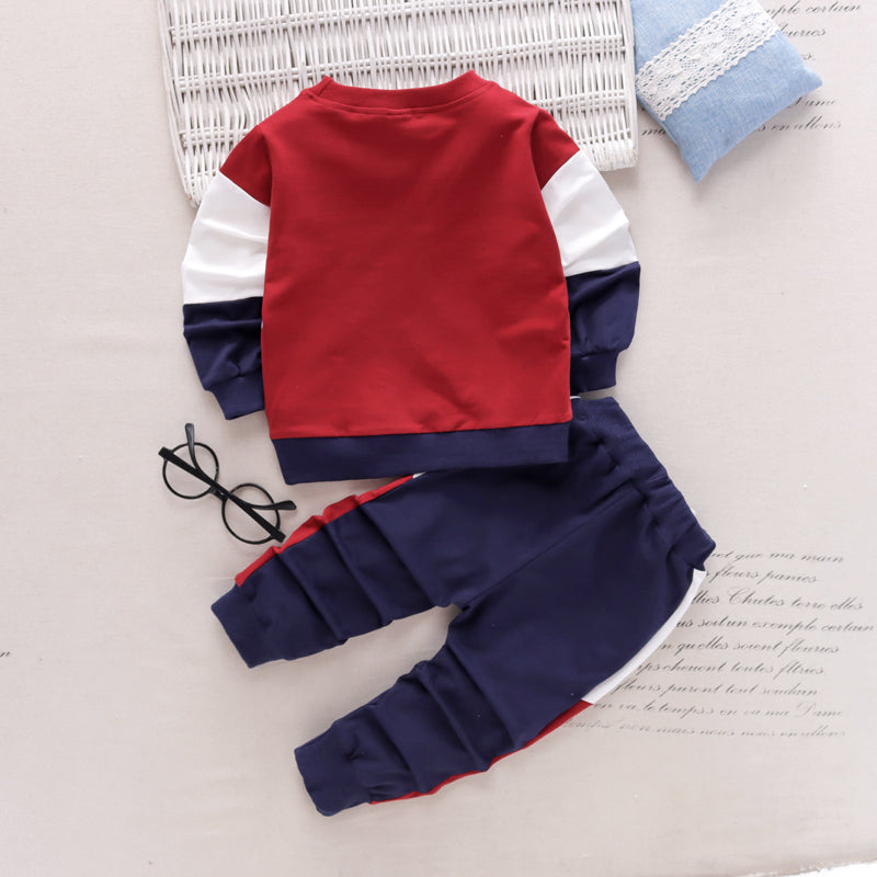 Toddler Boy/Girl Color block Pullover and Pants Casual Set