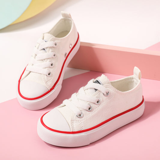 Chaussures en toile à semelle souple et solide pour tout-petits/enfants 