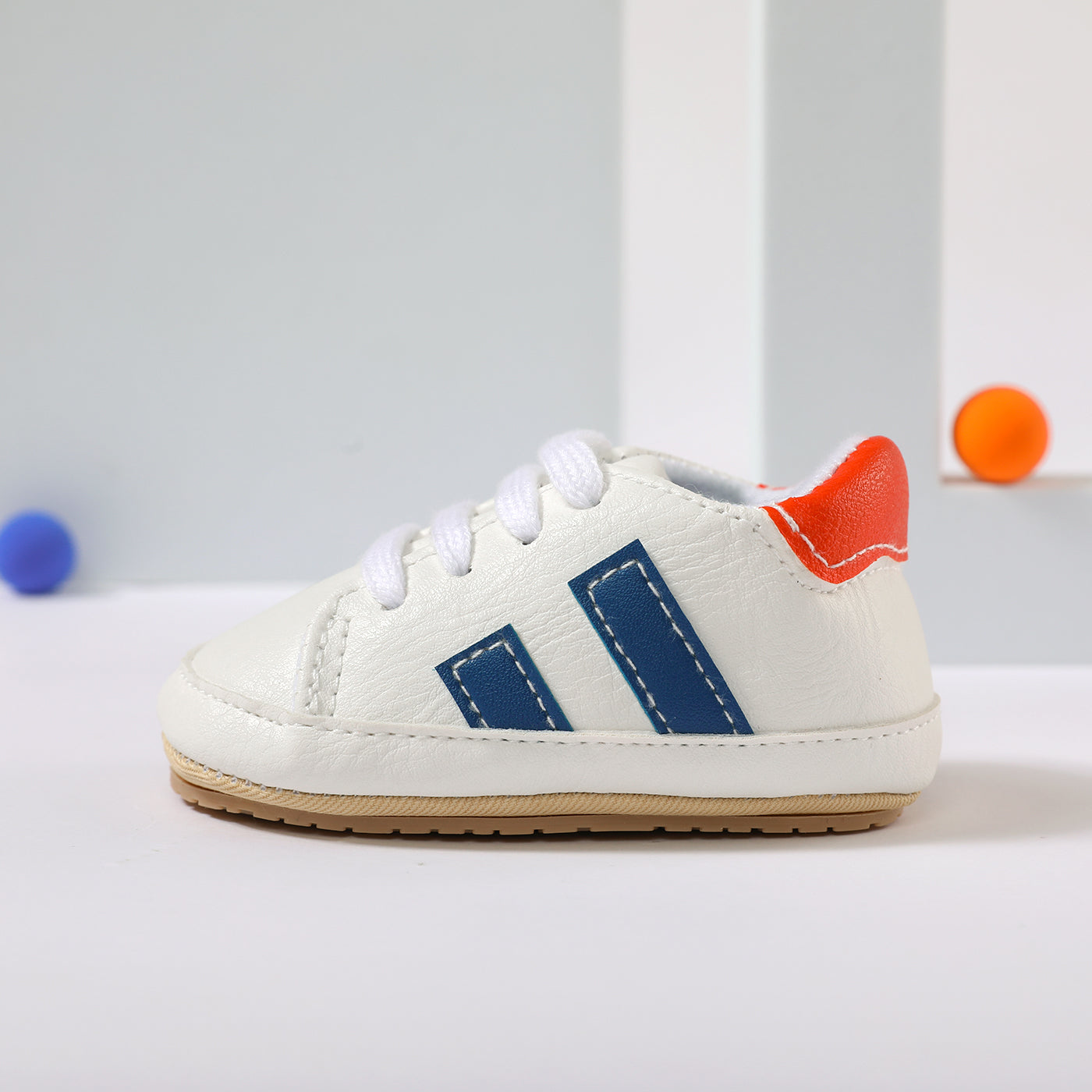 Chaussures de pré-marche colorblock à semelle souple pour bébé