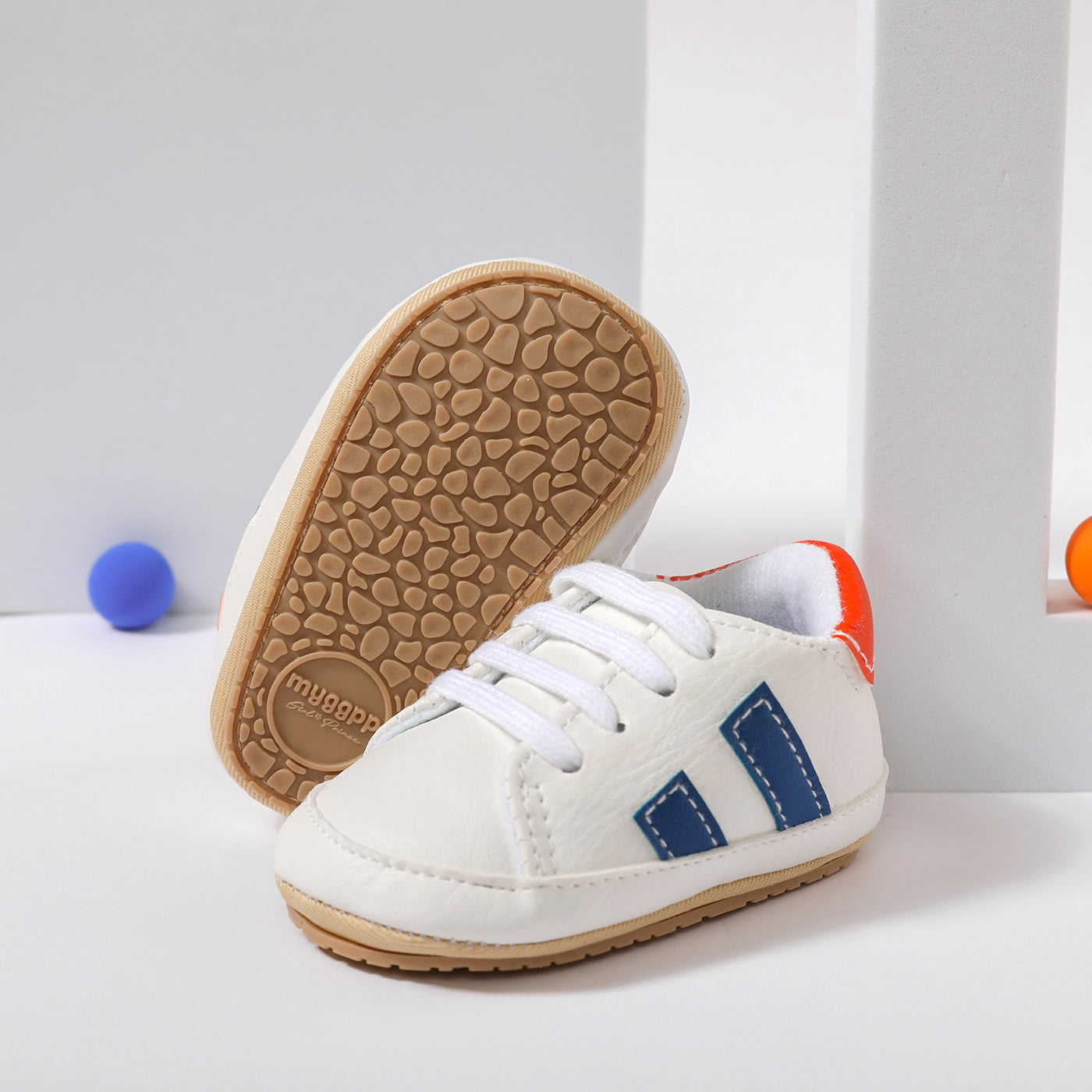 Chaussures de pré-marche colorblock à semelle souple pour bébé