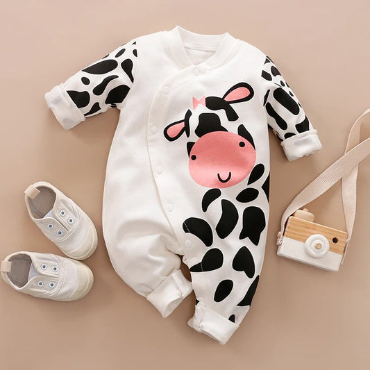 Baby Boy / Girl Cow Print Jumpsuit