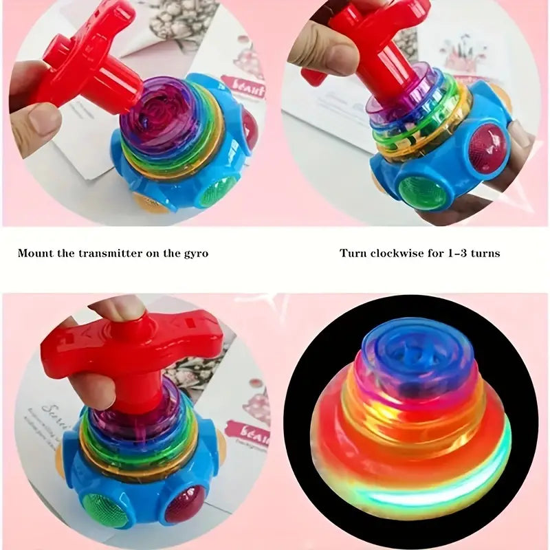 New Creative LED With Music, Rotating Gyro, Decompression Toy